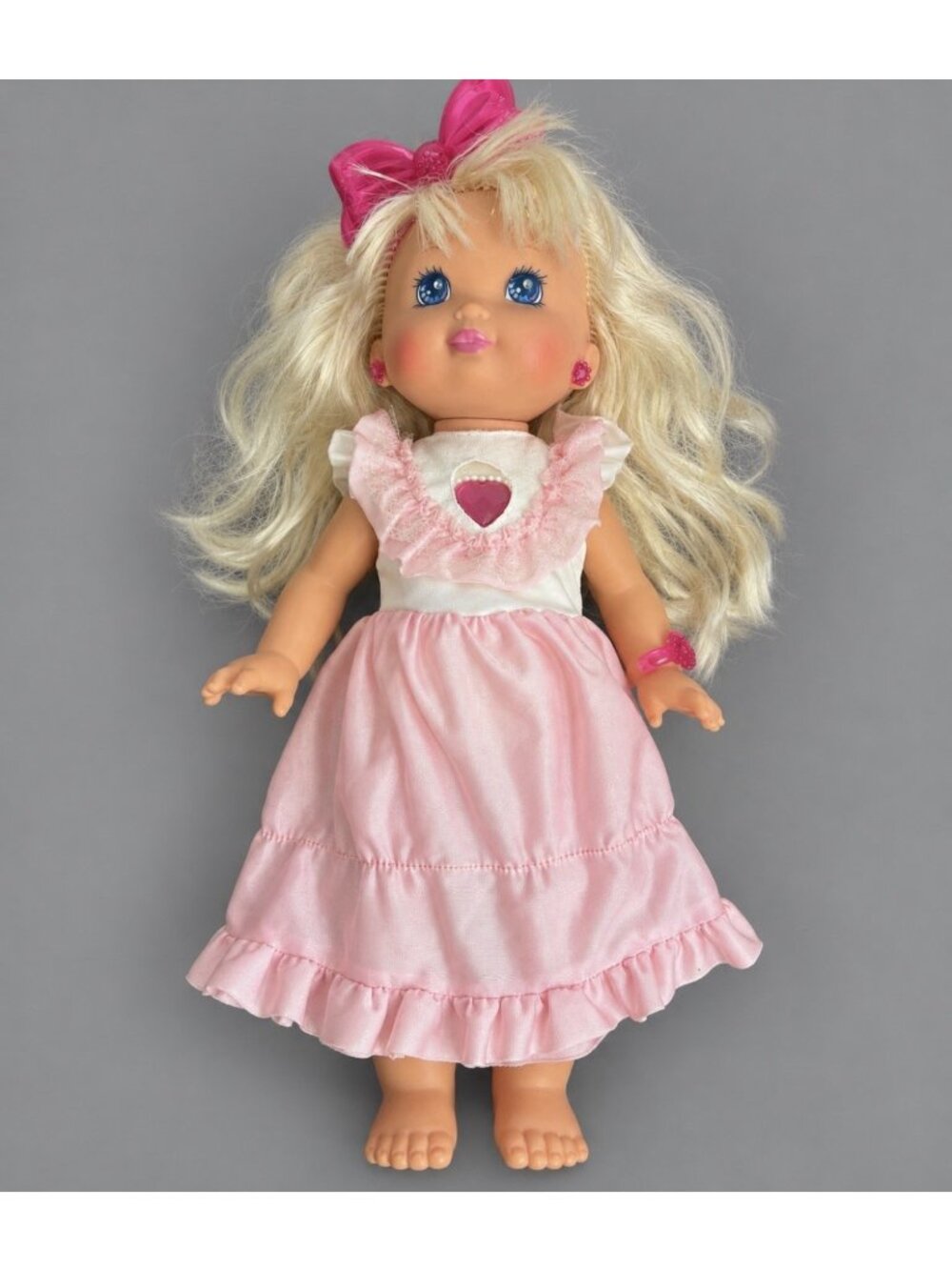 Vintage 80s Mattel PJ SPARKLES Doll *Tested, Works* No Shoes